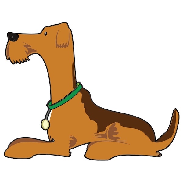 Airedale Terrier Dog Decal, Dog Lover Decor Vinyl Sticker